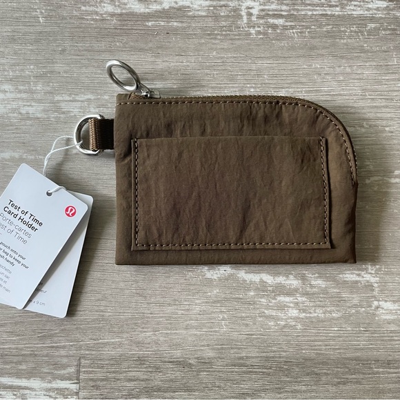 Lululemon Test of Time Card Holder mini wallet in Deep Artifact (dark brown) - Picture 2 of 9